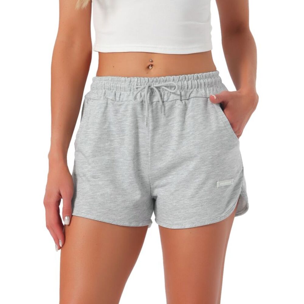 Women's Soft Stretchy Comfy High Elastic Boxer Pajama Shorts Grey